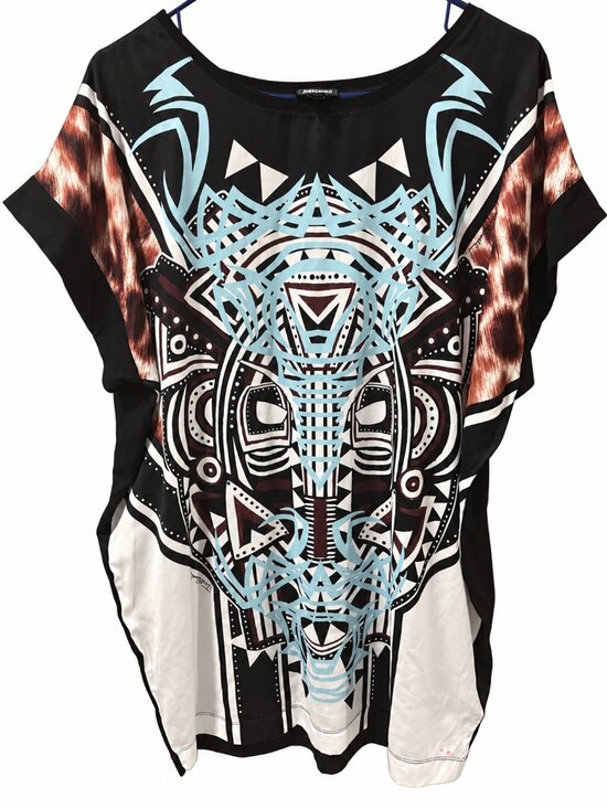 Just Cavalli Tops - Just Cavalli Abstract Print Oversized Tunic Top XXL